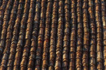 Old Roof Tiles - Tuscany Italy - Background