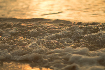 sea wave macro at sunset sea view landscape