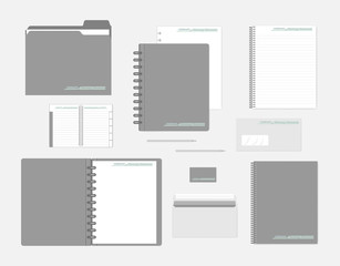 Stationery mock-up set for corporate identity design