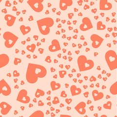 Abstract seamless repeating texture. Valentine and hearts background