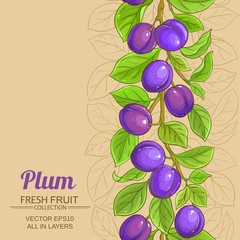 plum vector background