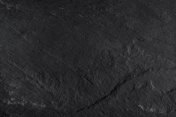 Dark gray black slate background or texture of natural stone.