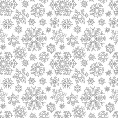 Christmas pattern from snowflakes