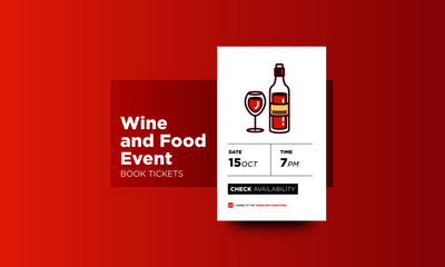 Wine Event App Design for Smart Phones