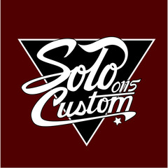 solo biker logo for motorcycle