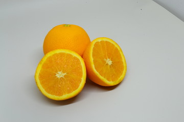 Orange fruit isolated on white background