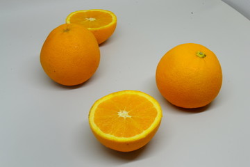 Orange fruit isolated on white background