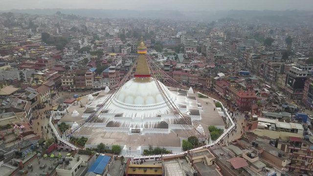 Stupa Bodhnath Kathmandu, Nepal 4K video flat profile Cinelike