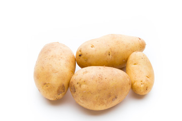 New potato isolated on the white background.