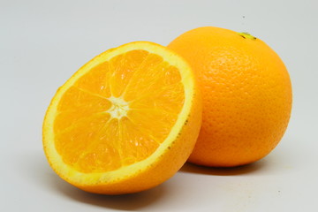 Orange fruit isolated on white background