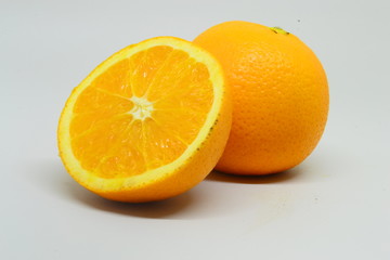 Orange fruit isolated on white background