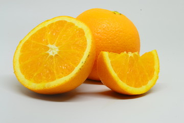 Orange fruit isolated on white background