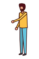 young man standing avatar character
