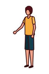 Fototapeta premium young man standing avatar character