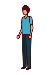 young man standing avatar character