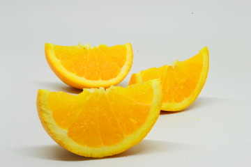Orange fruit isolated on white background