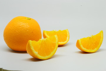 Orange fruit isolated on white background
