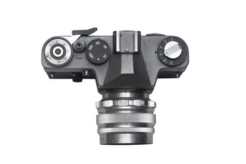 old photo film camera top view