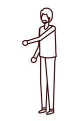 young man standing avatar character