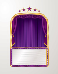 blank purple billboard stars