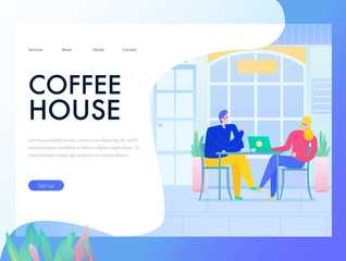 Cafe Flat Design Banner