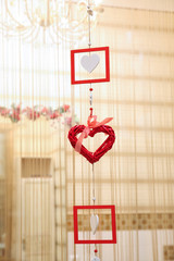 Interior design with hearts for Valentine's Day