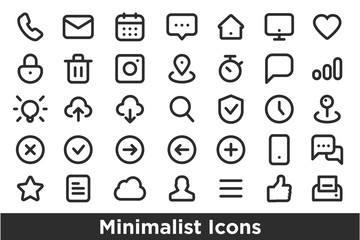 Icônes minimalistes