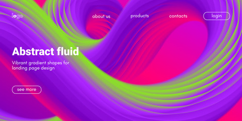 Abstract Fluid Background for Landing Page.