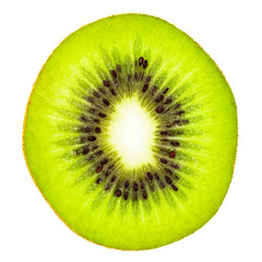 slice of kiwi isolated on white background