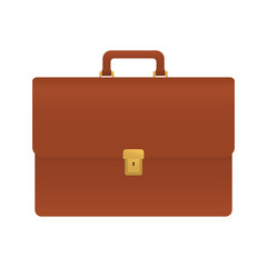 Briefcase, vector isolated on white background