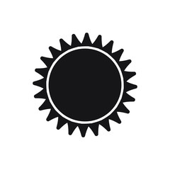 Sun icon vector isolated