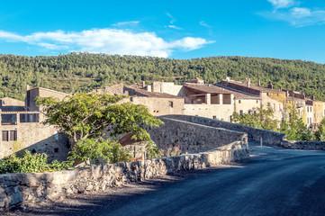 Lagrasse village in southern France on a sunny day
