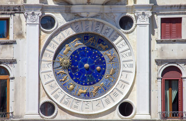 Obraz premium Zodiac clock in Venice, San Marco square, Italy