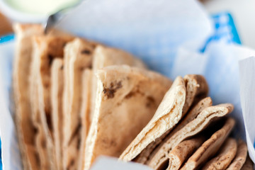 Tortillas in the straw basket – ready for breakfast