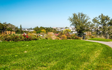 Fields in Lagrasse in the south of France on a sunny day