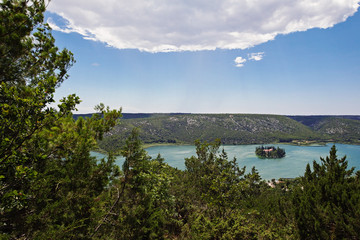 Obraz premium Roski slap.Krka river in Krka National Park. Croatia. Dalmatia