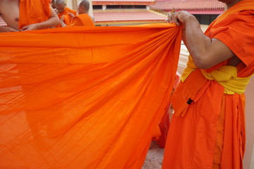 Yellow robe of Buddhist monks, Thai