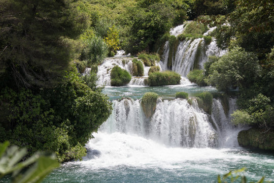 Beautiful Skradinski Buk Waterfall In Krka National Park - Dalmatia Croatia, Europe © scimmery1