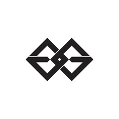 letter gg linked square logo vector