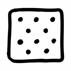 Square salty cracker