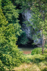Natural entrance in the cave near Resava, Serbia