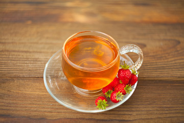 wild strawberry tea in beautiful cup