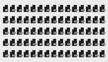 Different File Format Icon set