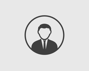Corporate Man Icon with circle shape