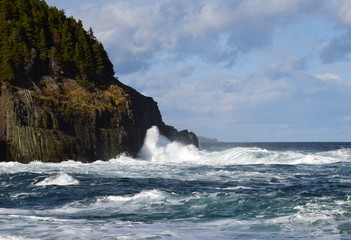 seascape along the Newfoundland coastline
