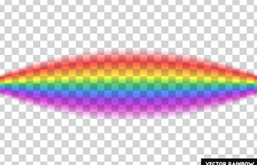 Transparent rainbow. Vector illustration. Realistic raibow on transparent background.