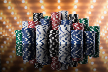 Casino background and Poker Chips