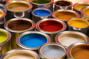 Tin metal cans, Painting background