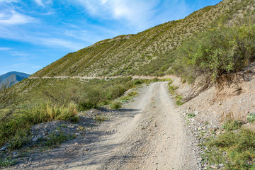 Dirt road in the Altai mountains