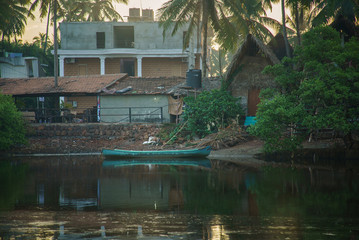 boat near the house